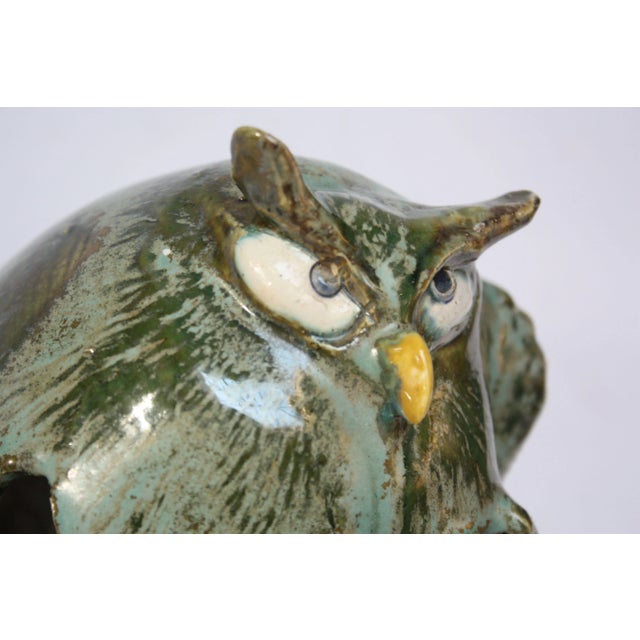 Vintage Austrian Studio Pottery Owl by Rattenberger Töpferladen For Sale - Image 9 of 13