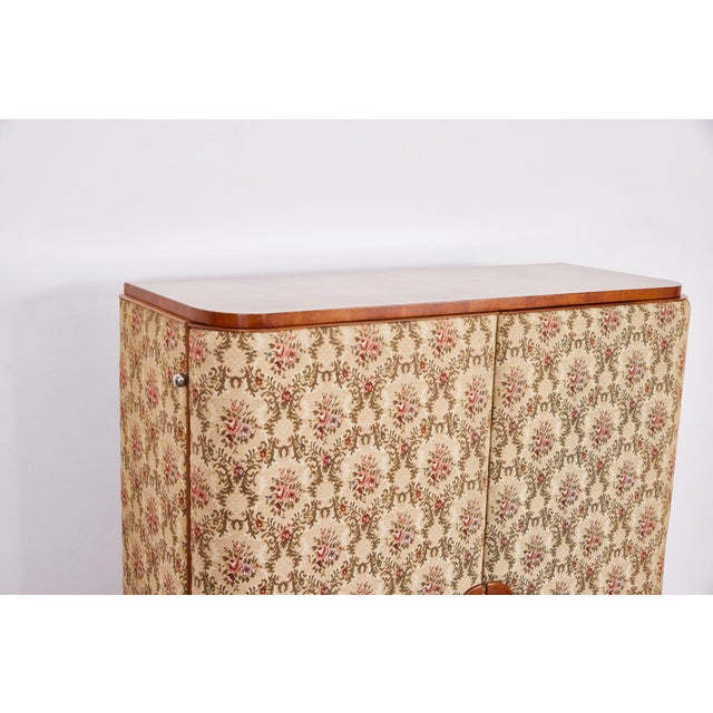 Art Deco Cherrywood and Tapestry Wardrobe attributed to Josef Frank, Austria, 1930s For Sale - Image 9 of 18