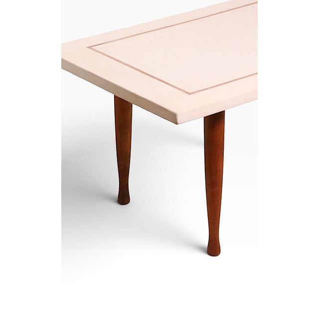 Mid Century Stone and Wood Coffee Table For Sale - Image 12 of 16