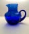 Libbey Glass Co. Libbey Blue Glass Drinks Service- 1 Pitcher & Six Lowball Glasses For Sale - Image 4 of 10