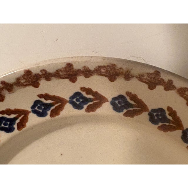Antique Stick Spatterware Plate - Mayer Pottery, Trenton Nj For Sale In Philadelphia - Image 6 of 7