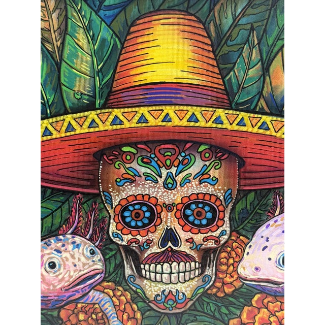Ricardo Maya Contemporary Mexican Folk Art Día De Los Muertos Painting For Sale In Los Angeles - Image 6 of 15