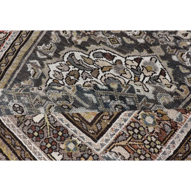 Antique Persian Malayer Rug With Intricate Botanical Design 3'6 X 4'5 For Sale - Image 11 of 12