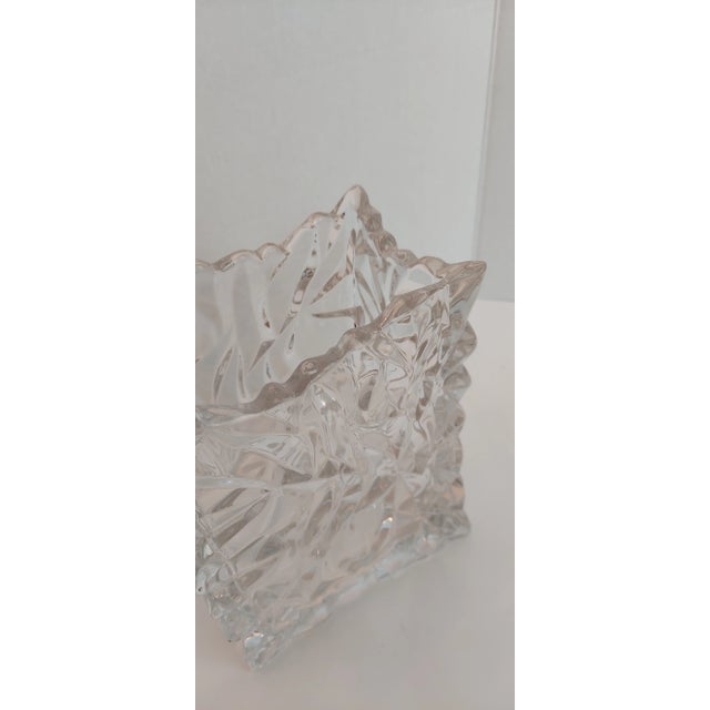 Transparent Late 20th Century Rosenthal Studio Line Heavy Crystal Vase For Sale - Image 8 of 9
