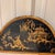 1970s Vintage Italian Hollywood Regency Chinoiserie Black & Gilt Lacquer Wall Mirror For Sale - Image 5 of 12