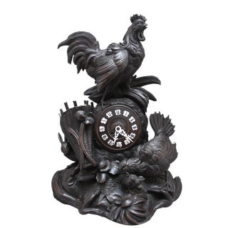 19th Century Black Forest Mantel Clock, 1880s For Sale