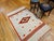 Off-white Vintage Southwestern Serape Saltillo Kilim Rug, Handwoven Wool, Lozenge Medallion, 4x6 For Sale - Image 8 of 11