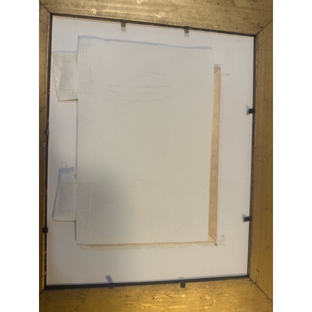 Late 20th Century Late 20th Century First Snow Watercolor Painting by C. Evridge For Sale - Image 5 of 7