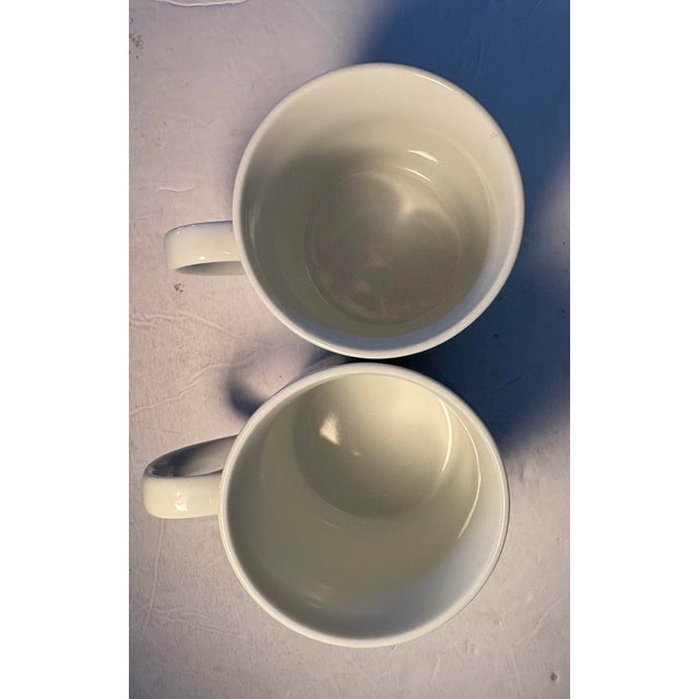 Mid 20th Century Mid Century Takahashi San Francisco Blue and White Beverage Mugs For Sale - Image 4 of 6