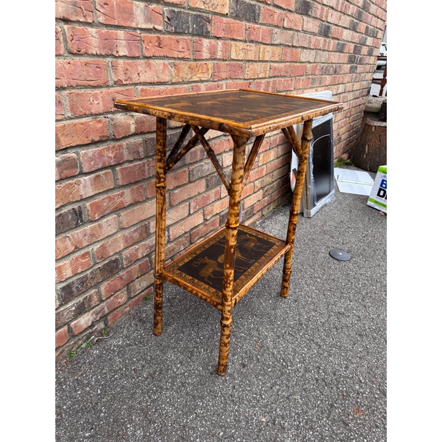 19th Century English Bamboo Side Table For Sale - Image 4 of 11