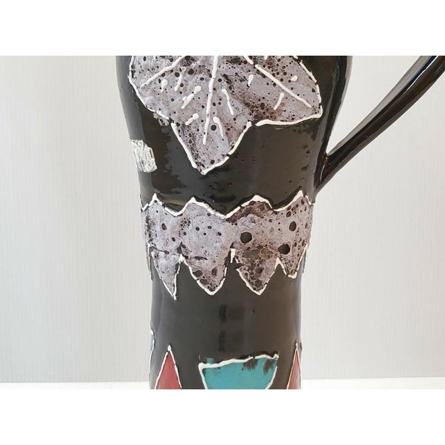 Vintage French Ceramic Pitcher, 1960s For Sale - Image 3 of 9