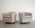 An exceptional pair of swivel lounge chairs designed by Edward Wormley for Dunbar, circa 1950s. Showcasing Wormley’s...