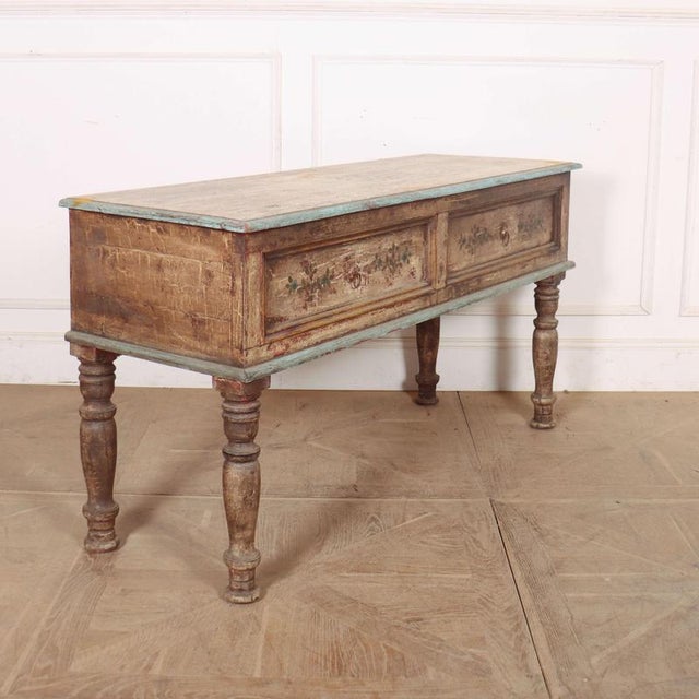 Paint Colonial Painted Serving Table, 1890s For Sale - Image 7 of 12
