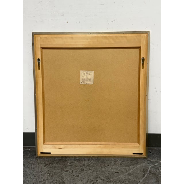 La Barge Circa 1983 Signed J. Beaukerna Eglomisé Wall Mirror For Sale - Image 11 of 12