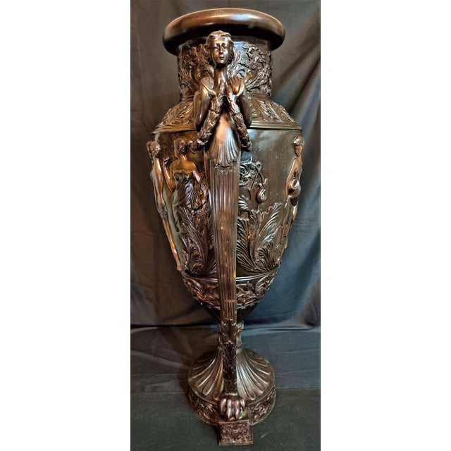 Art Nouveau Bronze Vase, France, 1890s For Sale - Image 14 of 18