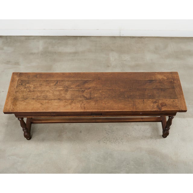 19th Century Country French Oak Farmhouse Trestle Dining Table 8 Ft. For Sale - Image 4 of 18