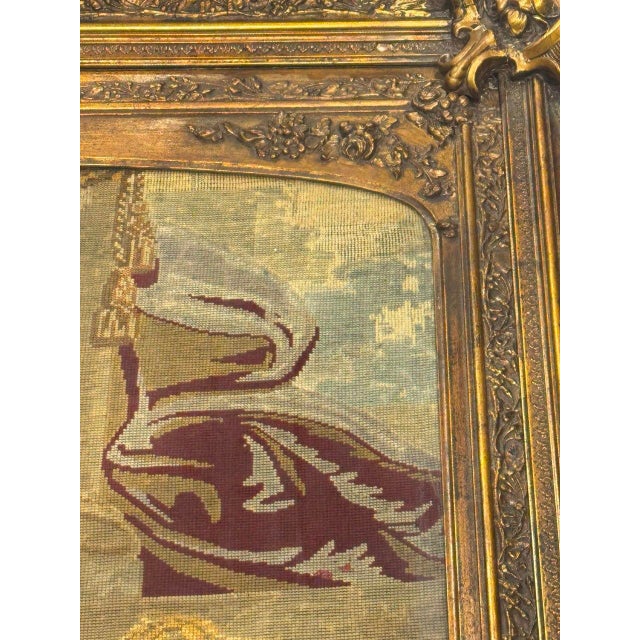 19th Century Large Berlin Wool Work Picture of George Washington For Sale - Image 10 of 10