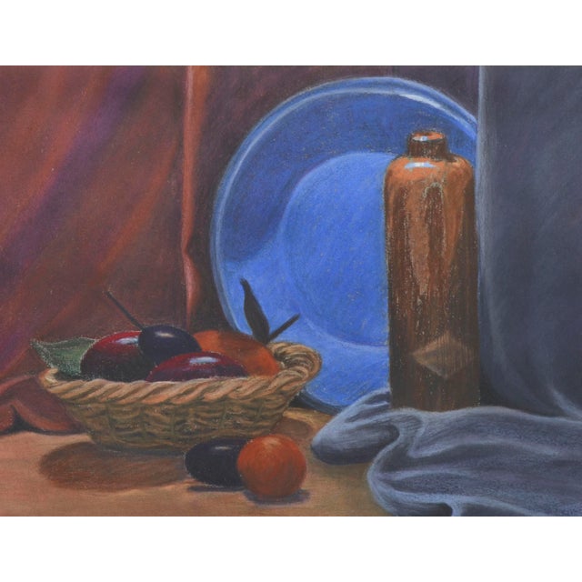 Mid Century Modern Fruit Basket With Plate Still-Life For Sale - Image 4 of 5