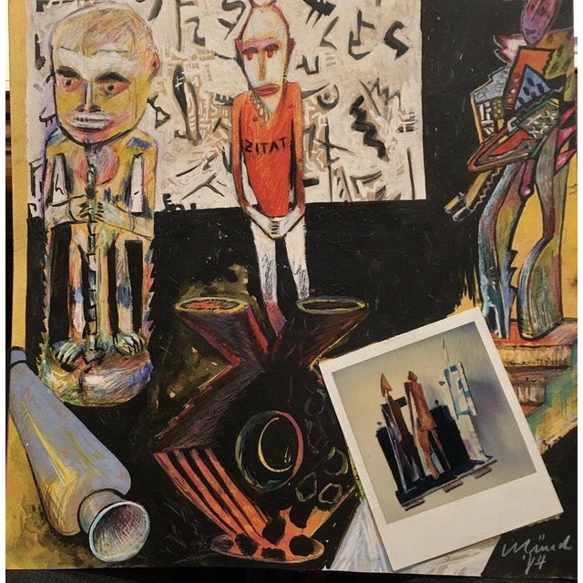 Heinz Münch, Homage to Prof. Hilmar Hoffmann, Mixed Media on Paper For Sale - Image 13 of 13