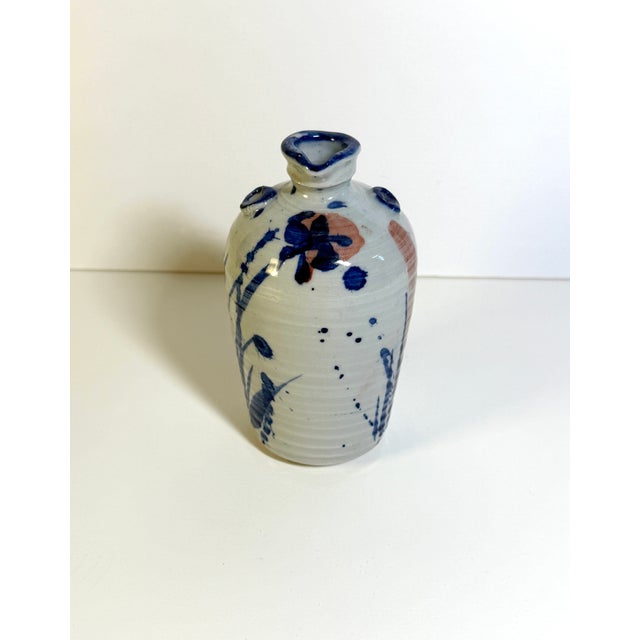 Vivika and Otto Heino Stoneware Vase/Vessel 5 3/4" Two holes on top + main opening