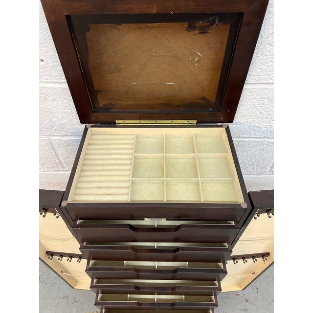 1990s Unique Tall Jewelry Armoire For Sale - Image 10 of 10