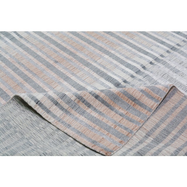 2020s Indian Modern Hand Loom Bamboo Rug, 7'7"x10' For Sale - Image 5 of 6