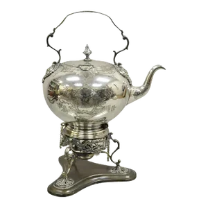 Late 19th Century James Dixon & Sons Sheffield Victorian Silver Plated Tilting Coffee Tea Pot
