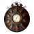 Metal Wall Clock Grapes Designe Vintage Large Round For Sale