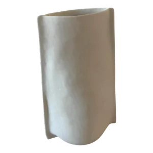 Sculptural White Porcelain Vase by Johan Van Loon for Rosenthal