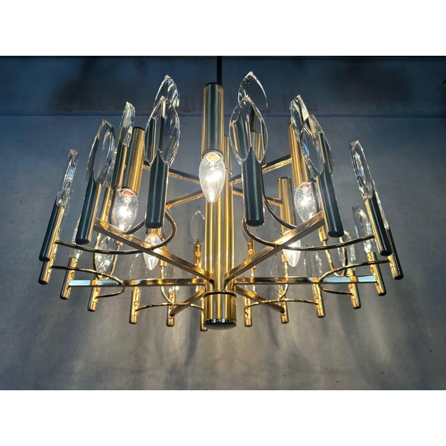 Vintage Chandelier by Oscar Torlasco for Stilkronen, 1970s For Sale - Image 6 of 11