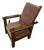 Morris Style Velvet Upholstered Oak Chair With Ladder Back Which Reclines For Sale
