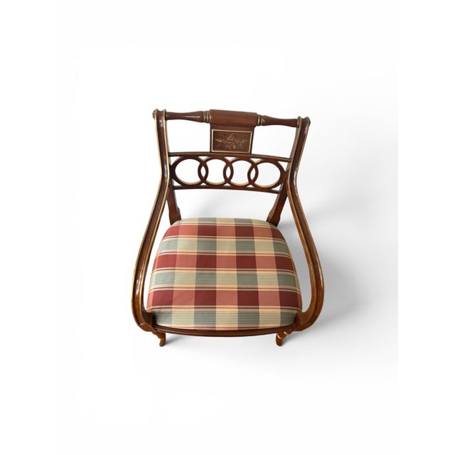 1990s Pair of 1990s Baker Historic Charleston Collection “Governor Alston” Regency Armchairs For Sale - Image 5 of 18