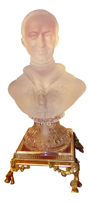 Crystal Bust of Pope Leo XIII from Baccarat, 1890s-1910s