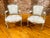 French Painted Chairs, Reupholstered, a Pair For Sale - Image 10 of 11