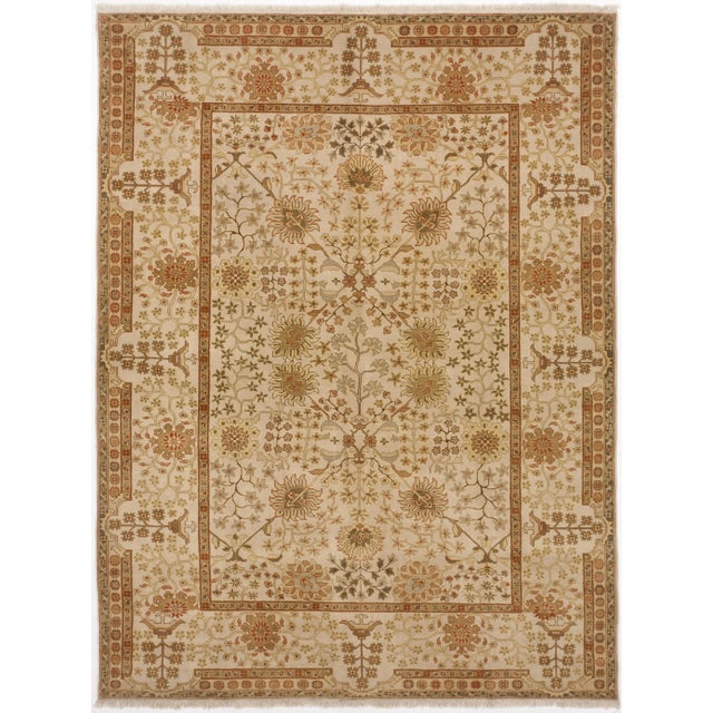 Handmade Tan Wool Pile Luxury Rug 9'2"x 12' For Sale - Image 13 of 13