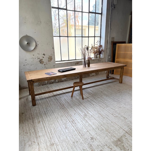 1960s Vintag Farmhouse Table in Pine, 1960s For Sale - Image 5 of 18