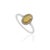 14k Gold Art Deco Natural Yellow Sapphire & Diamond Halo Ring Size 5 For Sale - Image 4 of 18