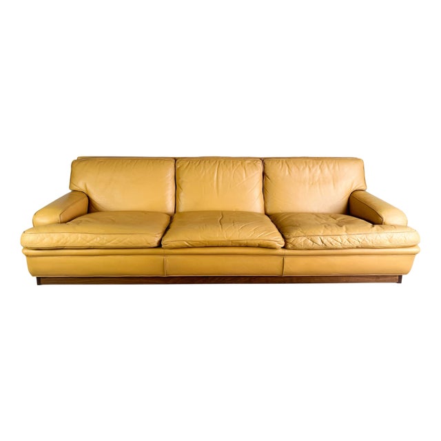 Mid-Century Three-Seater Sofa in Leather by by Arne Norell, Mexico For Sale