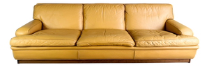 Mid-Century Three-Seater Sofa in Leather by by Arne Norell, Mexico