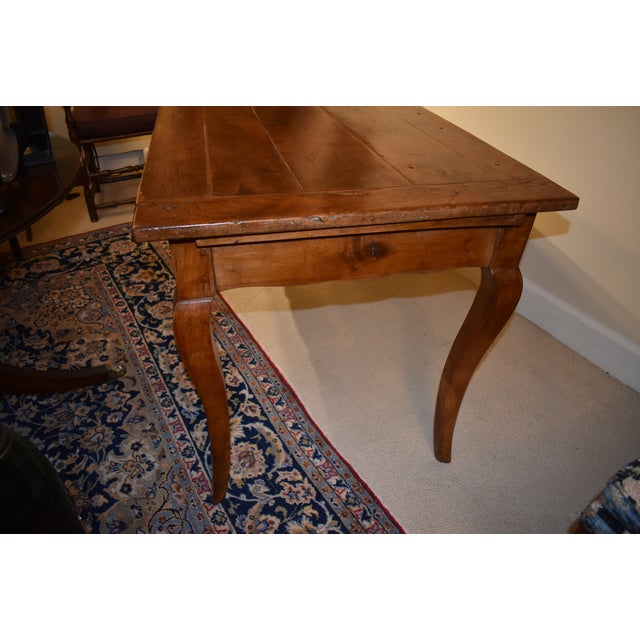 Brown 19th Century Fruitwood Farm Table For Sale - Image 8 of 8