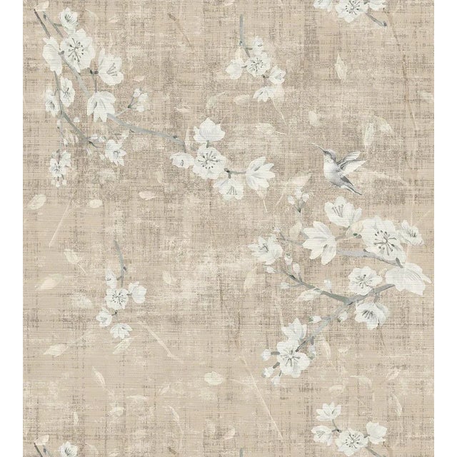Nicolette Mayer through The House of Scalamandre Blossom Fantasia Wallcovering, French Gray For Sale