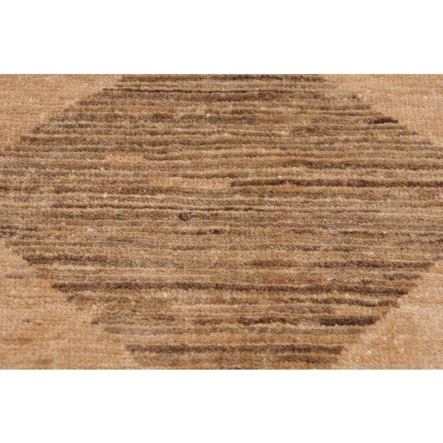 1990s Shabby Chic Gabbeh Tan/Green Wool Rug - 9'8'' X 14'4'' For Sale - Image 5 of 10
