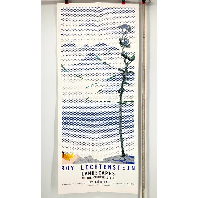 Blue Exhibition Poster for Roy Lichtenstein & Leo Castelli Gallery, New York, USA, 1996 For Sale - Image 8 of 10