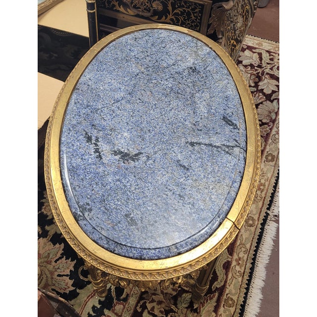 Early 20th Century Beautiful Gilt Wood and Marble French Table For Sale - Image 4 of 13