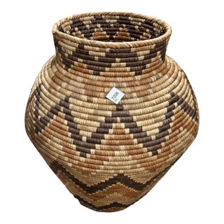 1970s Large Woven Basket For Sale