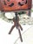 Wood Antique Mahogany, Double-Sided, Rotating Magazine/Book/Sheet Music Carrier, With Intricately Carved Fretwork Panels, Turned Handle and a Tripod Column For Sale - Image 7 of 12