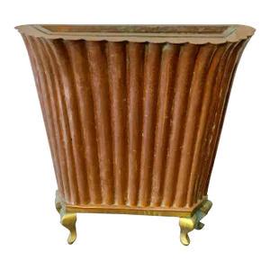 Early 20th Century French Copper and Brass Umbrella Plant Stand