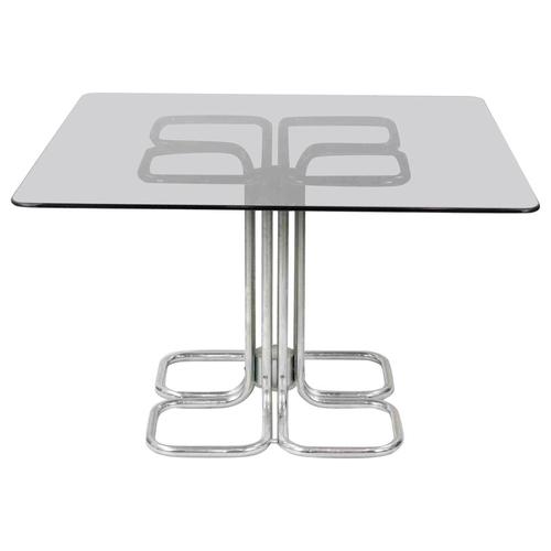 Metal Mid-Century Modern Italian Dining Table by Giotto Stoppino, 1970s For Sale - Image 7 of 7
