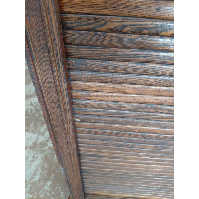 Antique 85 Drawer Cabinet With Tambour Front Attributed to Hamilton For Sale - Image 16 of 16