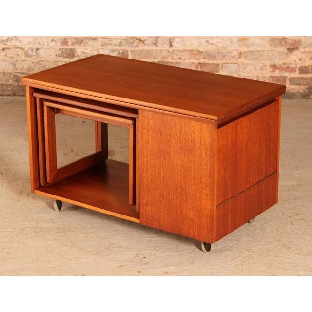 1970s Mid-Century Tristor Nesting Tables in Teak from McIntosh, 1970s, Set of 3 For Sale - Image 5 of 14